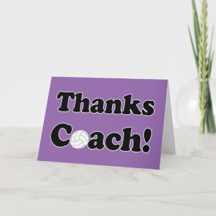Thanks Coach! Volleyball Coach Thank You Card
