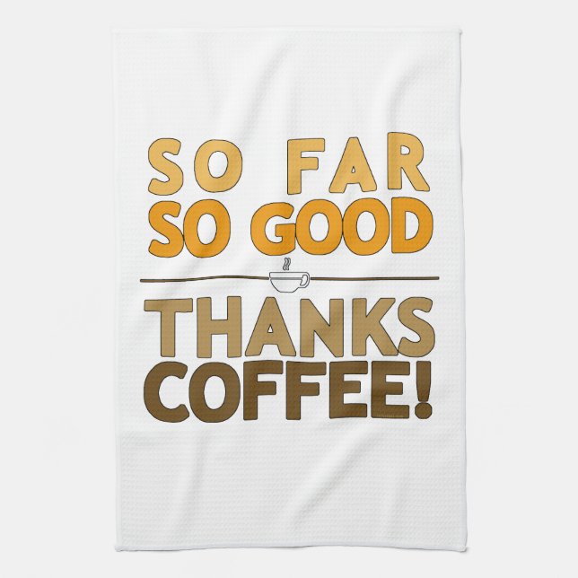 Thanks Coffee Tea Towel (Vertical)