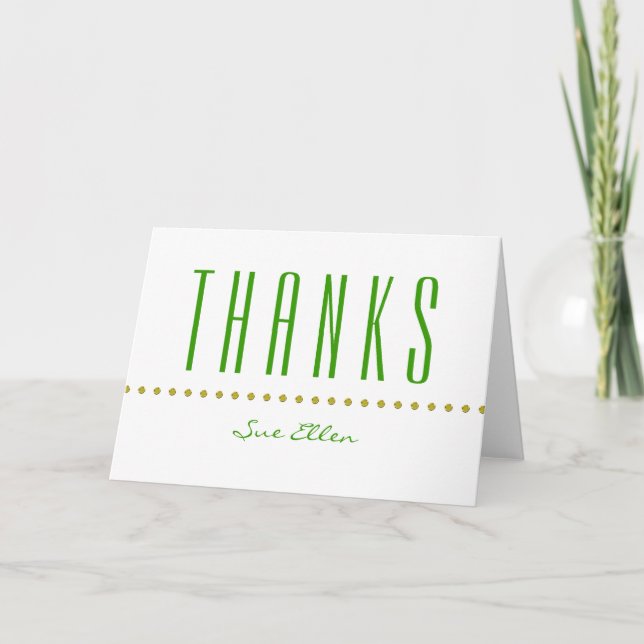 THANKS / create your own text & background colour Thank You Card (Front)