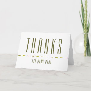 THANKS / create your own text & background colour Thank You Card