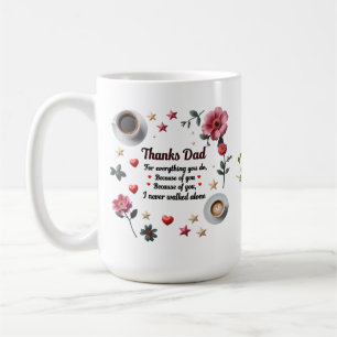Thanks Dad – Feather & Coffee Circle Classic Mug