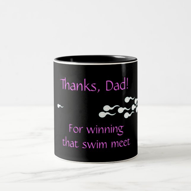 Thanks, Dad...For Winning That Swim Meet Two-Tone Coffee Mug (Center)