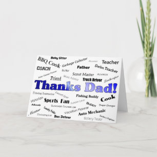Thanks Dad! Thank You Card