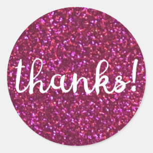 Thanks! Faux pink glitter sticker