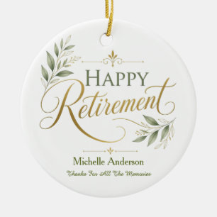Thanks For All The Memories Personalised Name Ceramic Ornament