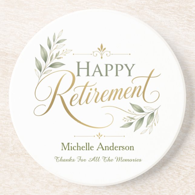 Thanks For All The Memories Personalised Name Coaster (Front)