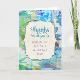 Thanks for All You Do Thank You Card