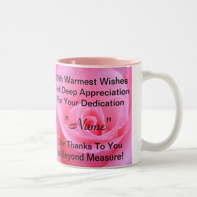 Thanks for Appreciation Two-Tone Coffee Mug (Right)