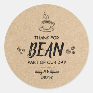 Thanks for BEAN Here Favour Stickers