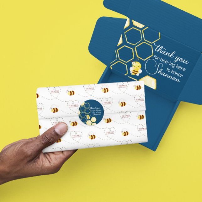 Thanks For Bee-ing Here Tissue Paper (Thank your baby shower guests with this adorable, "Thanks for bee-ing here" tissue paper! )
