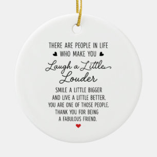 Thanks for being a fabulous friend ceramic ornament