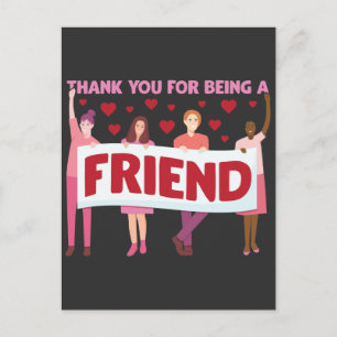 Thanks For Being A Friend Positive Mind Friendship Postcard