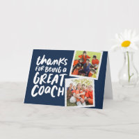 Thanks for being a great coach two photo thank you
