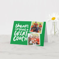 Thanks for being a great coach two photo thank you