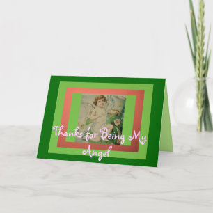 Thanks for Being My Angel Thank You Card