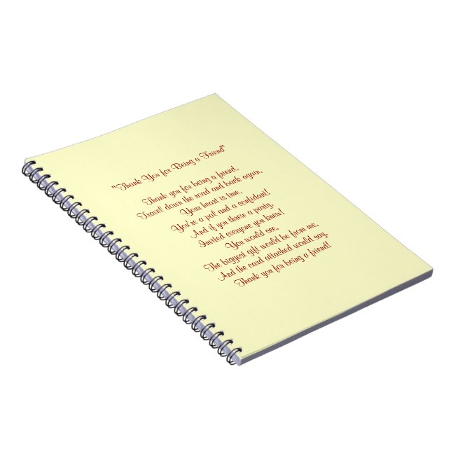 Thanks for Being My Friend - Notebook (Right Side)