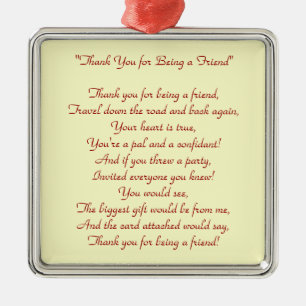 Thanks for Being My Friend - Ornament