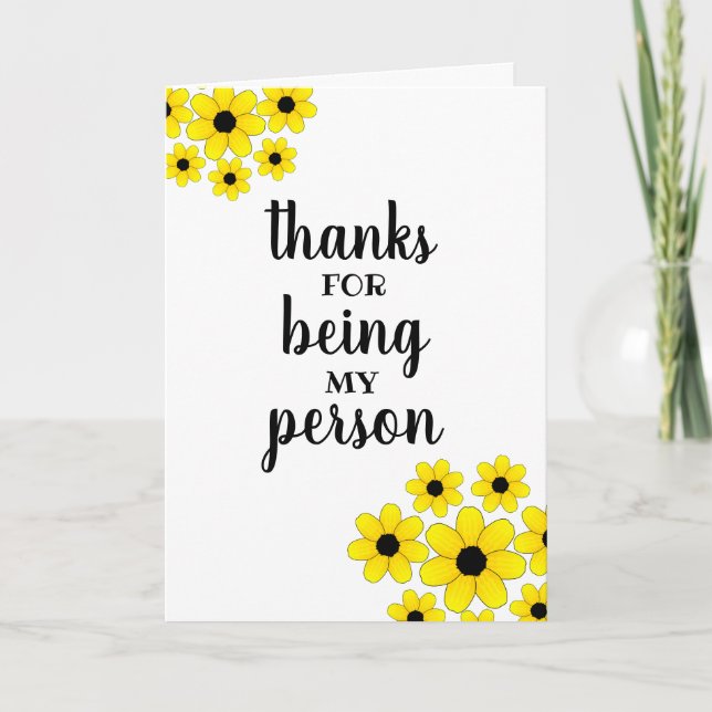 Thanks for being my person  card (Front)