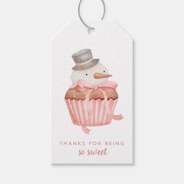 Thanks For Being So Sweet Snowman Gift Tag (Front)