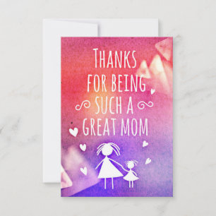 thanks for being such a great mum card
