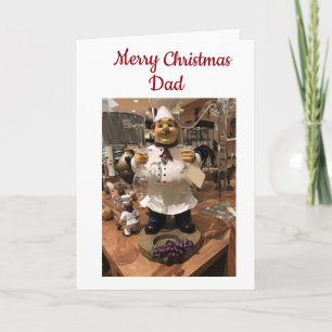 THANKS FOR BEING THE "BEST COOK" DAD AT CHRISTMAS HOLIDAY CARD