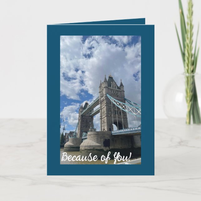 Thanks for being there card. thank you card (Front)