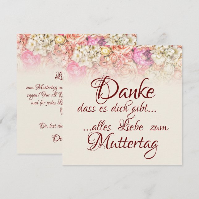 Thanks for being there - Mother's Day (Front/Back)