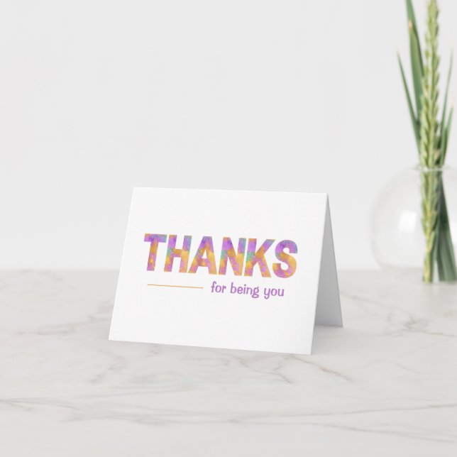 Thanks For Being You Card (Front)