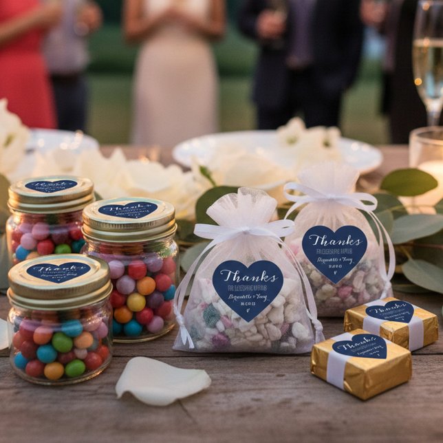 Thanks For Celebrating With Us! Wedding Thank You Heart Sticker (Creator Uploaded)