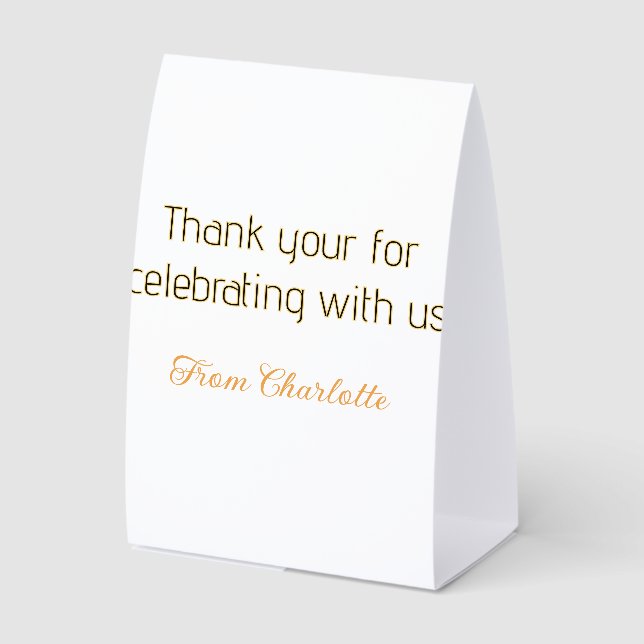 thanks for celebrating with us yellow black simple (Front)