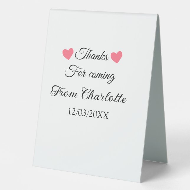 thanks for coming add name text message  (Front)