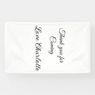 thanks for coming add name text message  banner