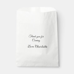 thanks for coming add name text message favour bag