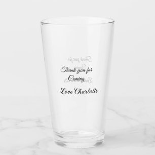 thanks for coming add name text message  glass