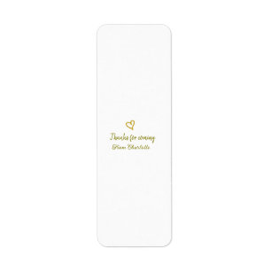 thanks for coming add name text message golden hea return address label