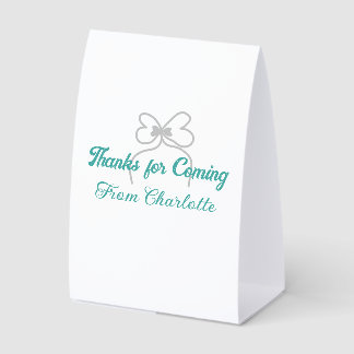 thanks for coming add name text message grey bow