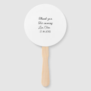 thanks for coming add name text message hand fan
