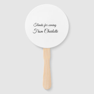 thanks for coming add name text message  hand fan