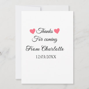 thanks for coming add name text message  invitation