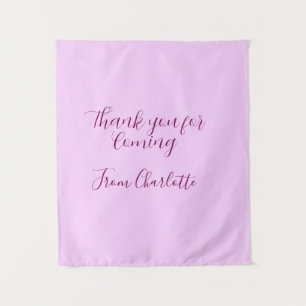 thanks for coming add name text message mauve tapestry