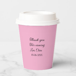 thanks for coming add name text message paper cups