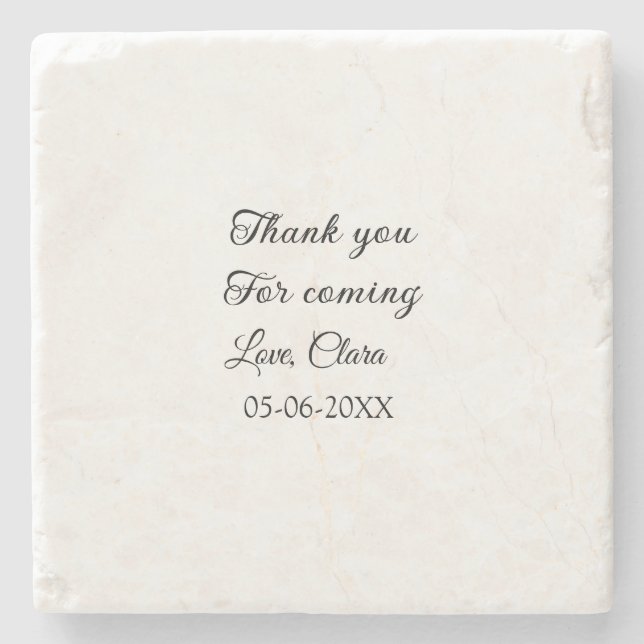 thanks for coming add name text message  stone coaster (Front)