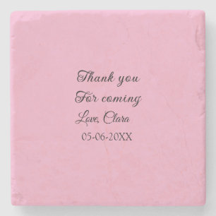 thanks for coming add name text message  stone coaster