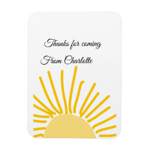 thanks for coming add name text message sun magnet