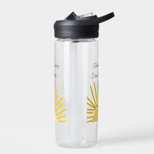 thanks for coming add name text message sun water bottle (Left)