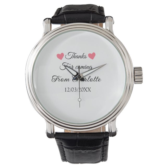 thanks for coming add name text message  watch (Front)
