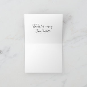 thanks for coming add name text message yellow pas thank you card