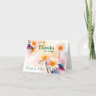 Thanks for coming and your name thank you card