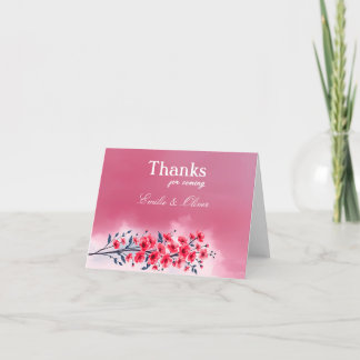Thanks for coming and your name thank you card