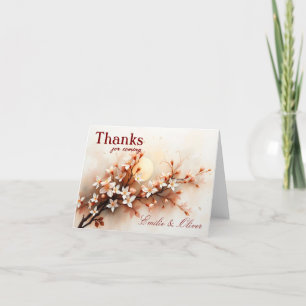 Thanks for coming and your name thank you card